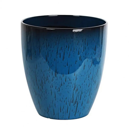 Deep Flower Pot Imitation Ceramic Plant Pot with Drainage Hole Resin Monstera Planter with Saucer for Home Garden Office Decor