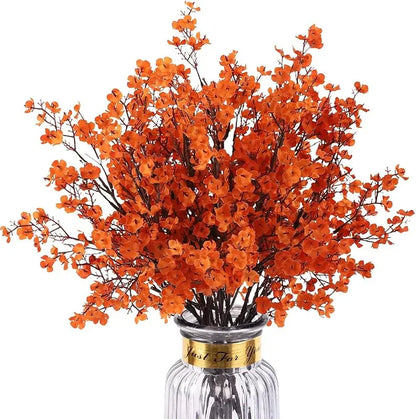 3Pcs Baby Breathable Artificial Flowers, Silk Plants for Autumn Halloween Decor, Perfect Seasonal Home Decorations