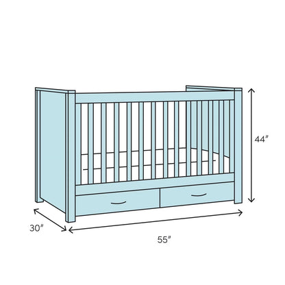 SF Home Espresso Solid Wood Convertible Crib