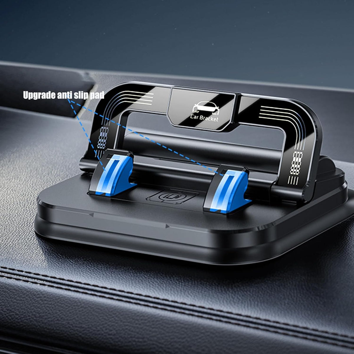 Car Phone Holder 360 Degree Rotation, Suitable for Car Navigation In-Car Dashboard, Horizontal and Vertical Screen Adjustment Angle, Suction Cup Fixed Non-Slip Mobile Phone Holder Suitable