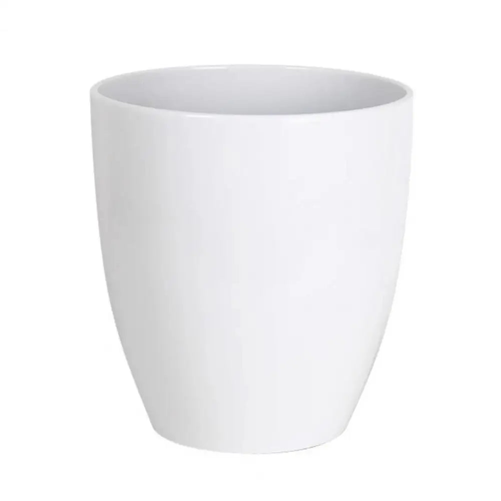 Deep Flower Pot Imitation Ceramic Plant Pot with Drainage Hole Resin Monstera Planter with Saucer for Home Garden Office Decor