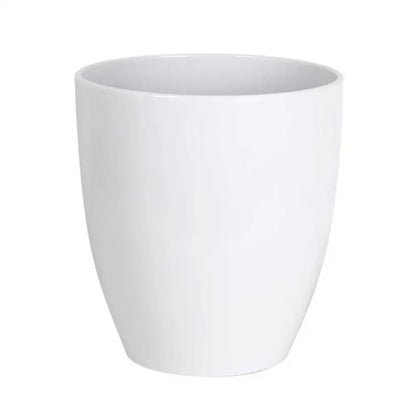 Deep Flower Pot Imitation Ceramic Plant Pot with Drainage Hole Resin Monstera Planter with Saucer for Home Garden Office Decor