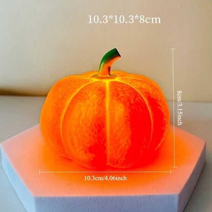 Halloween Pumpkin LED Night Light Battery Powered Warm Lantern for Kids Bedroom Decor Trick or Treat Party Home Holiday Decor